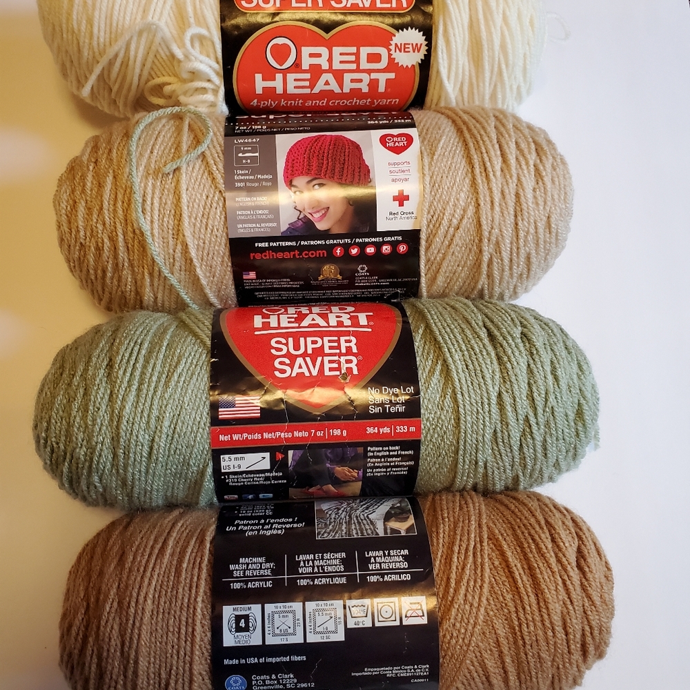 4 skeins Red Heart Yarn